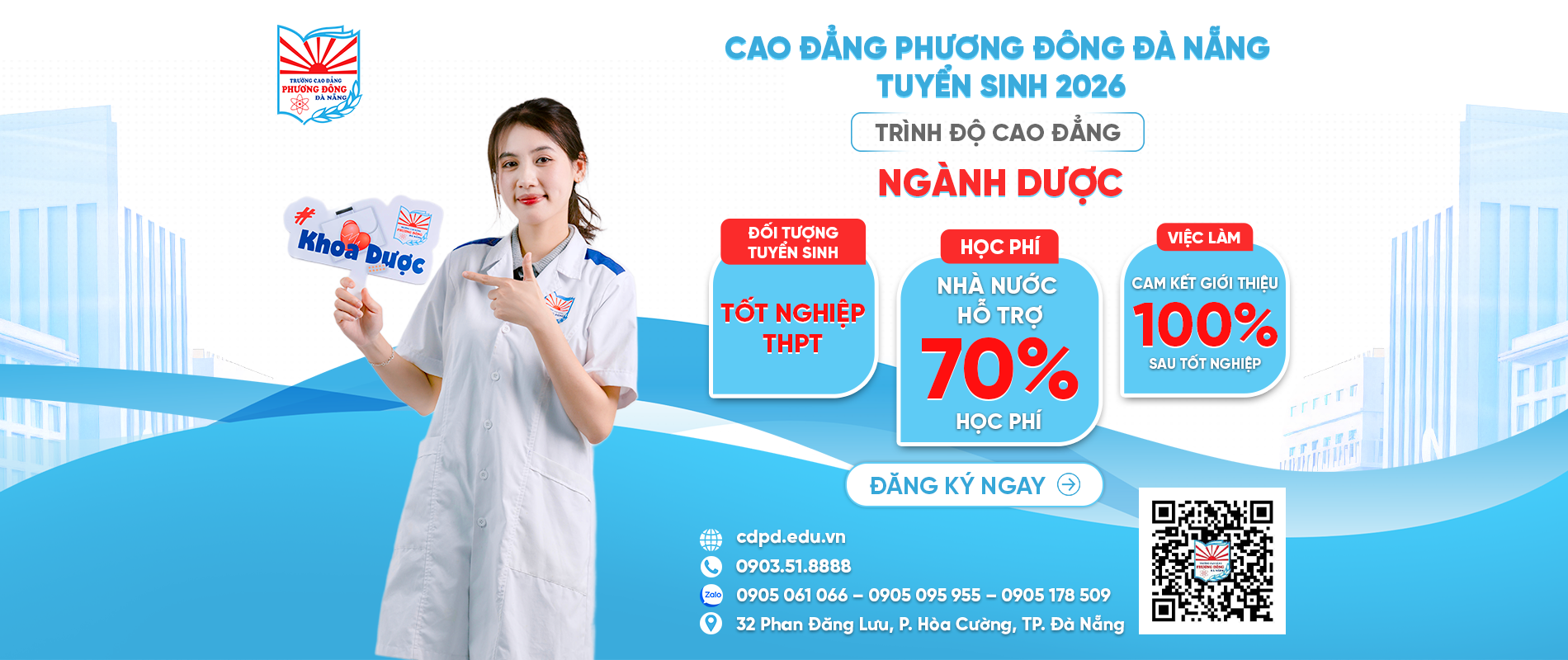 Banner tuyển sinh ngành dược tại Đà Nẵng